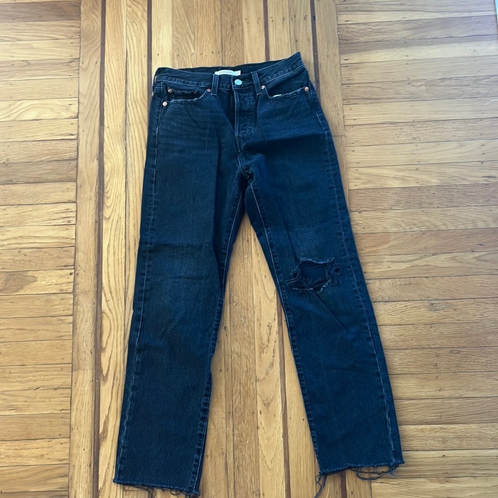 Black Levi’s Wedgie Straight Jeans size 27 - Picture 1 of 3